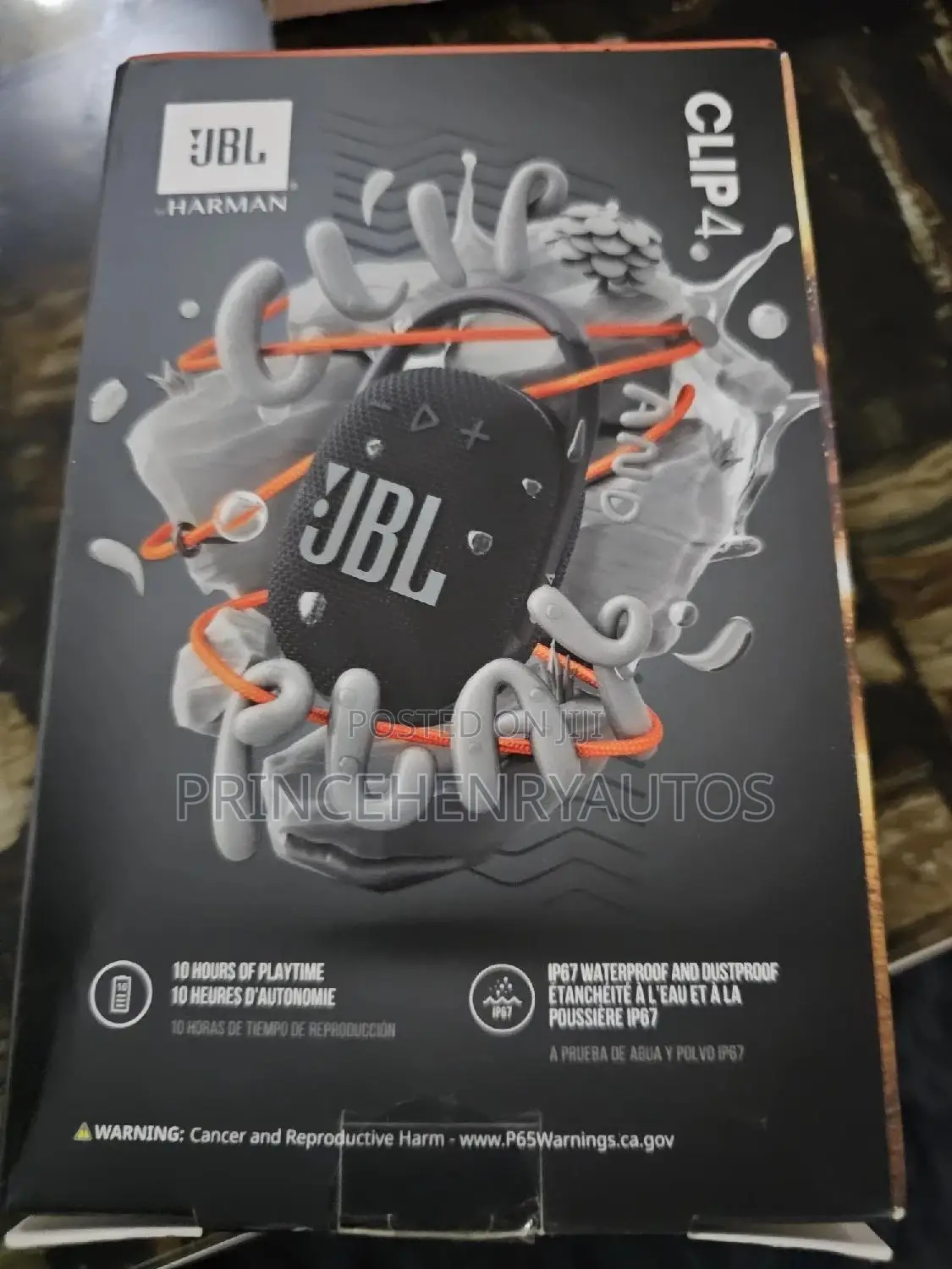 JBL Clip 4: Portable Speaker With Bluetooth (JBLCLIP4BLKAM)
