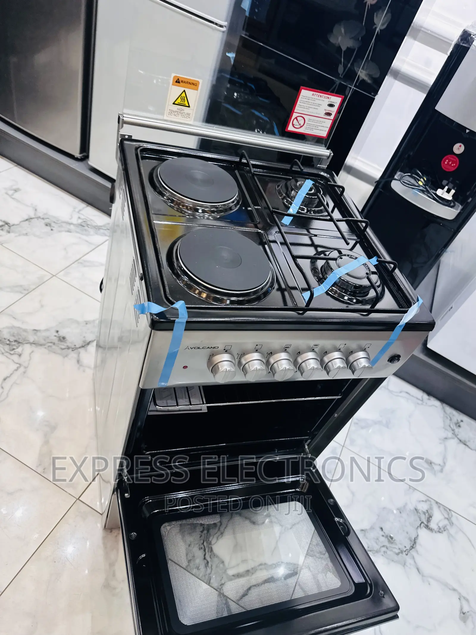 Easy Setup Sliver Gas Electric Cooker 2+2 Stove Volcano