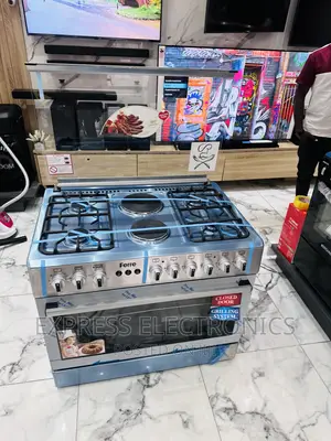 Classy Sleek Sliver Color 4-+2 Gas Cooker Electric Ferre