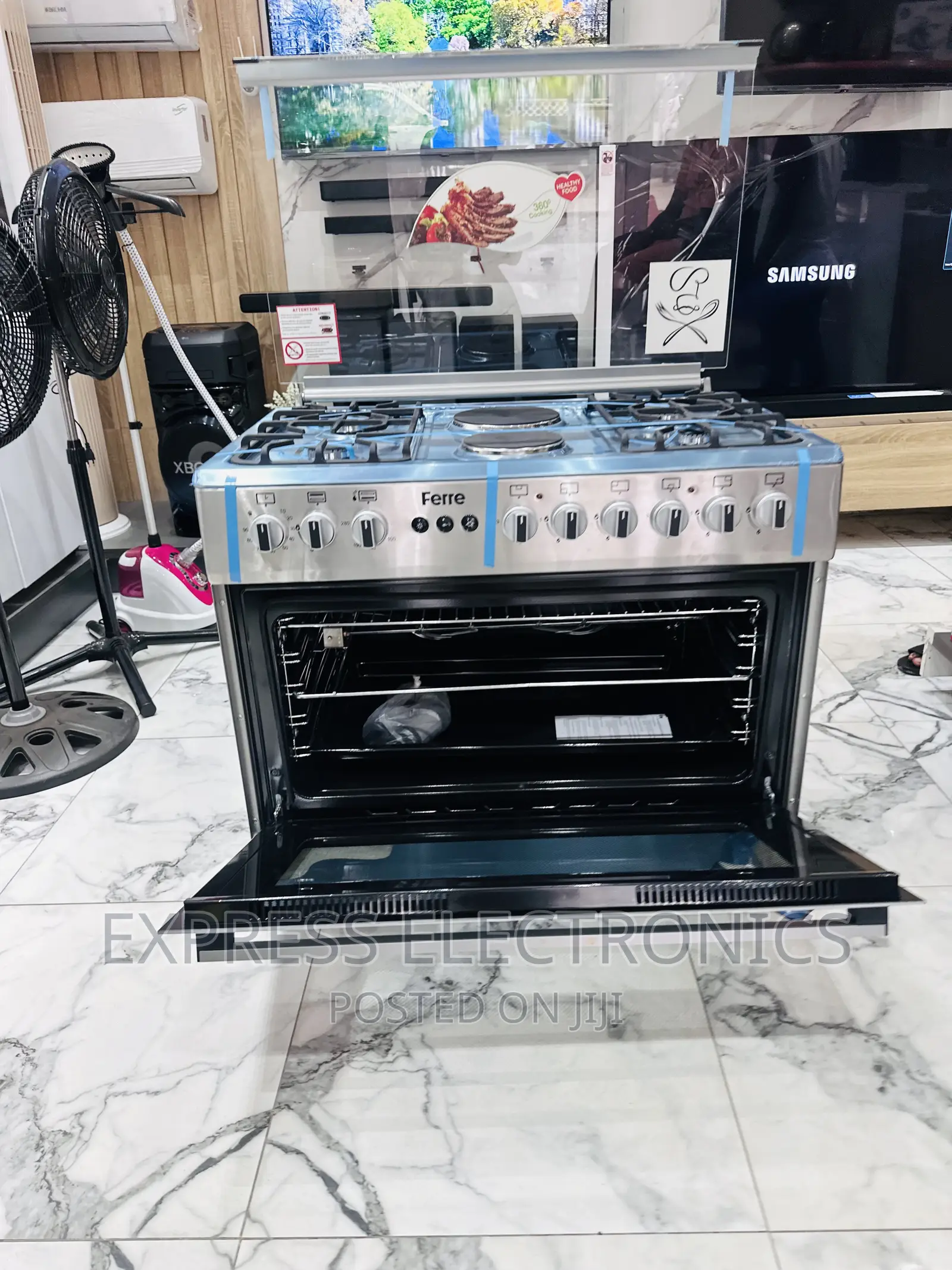 Sliver Gas Electric  Cooker Oven 4-2 Ferre
