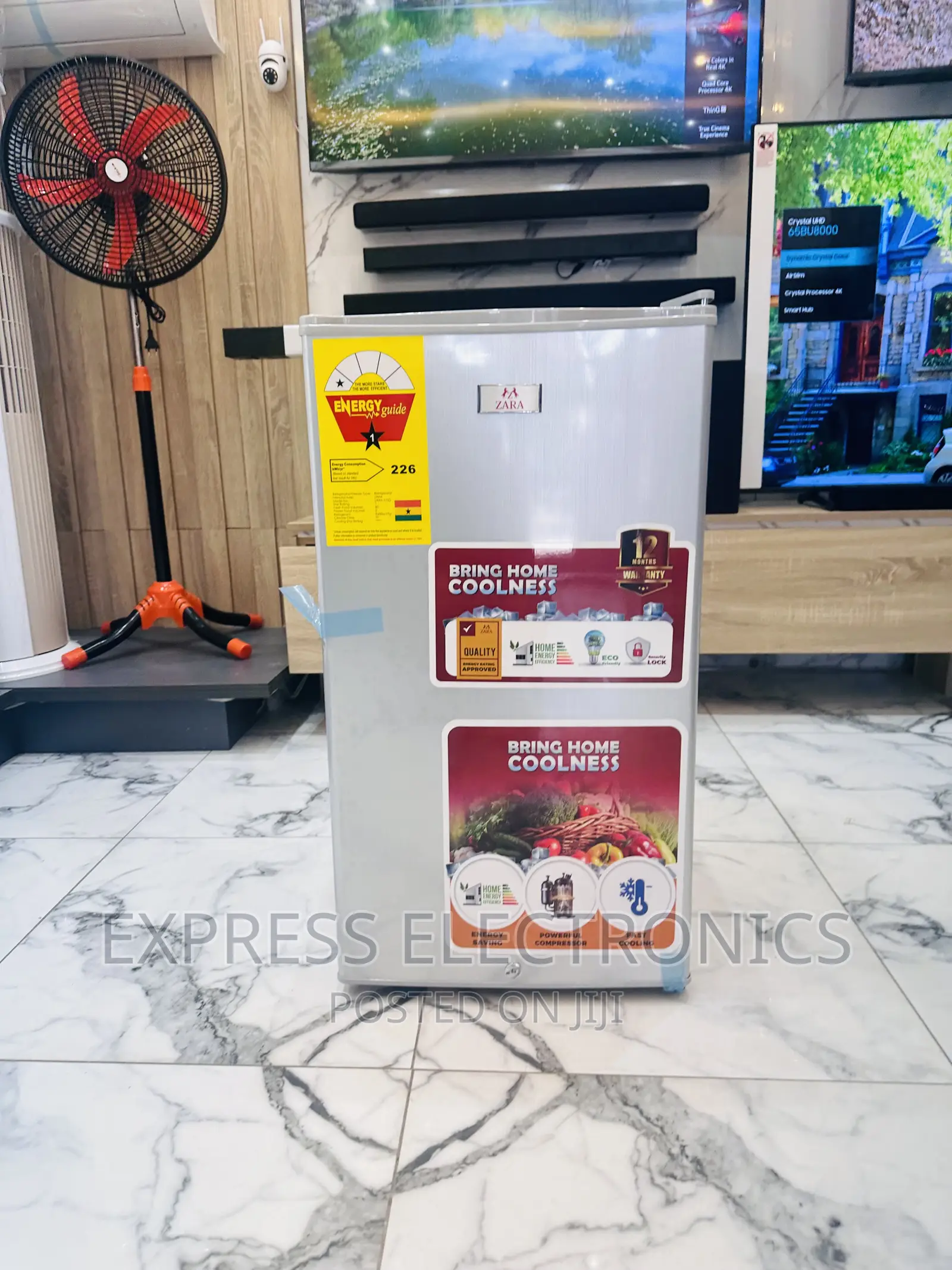 Call and Order for Zara Single Door Grey Table Top Fridge
