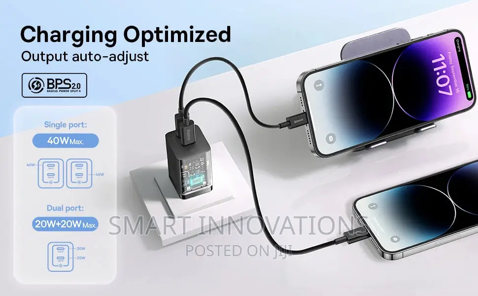 Baseus Gan5 Pro Dual USB-C Fast Charger 40W