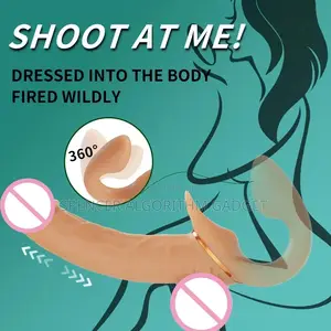 Strapless G-Spot Double End Dildo Retractable Vibrator Toy