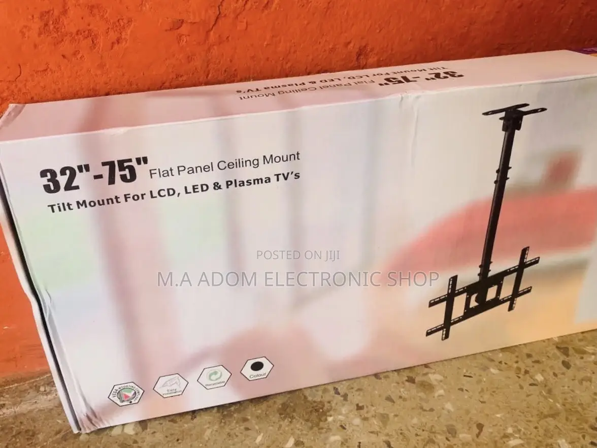 Quality Yet Affordable 32” to 75 Inch Ceiling Mount(Black) 