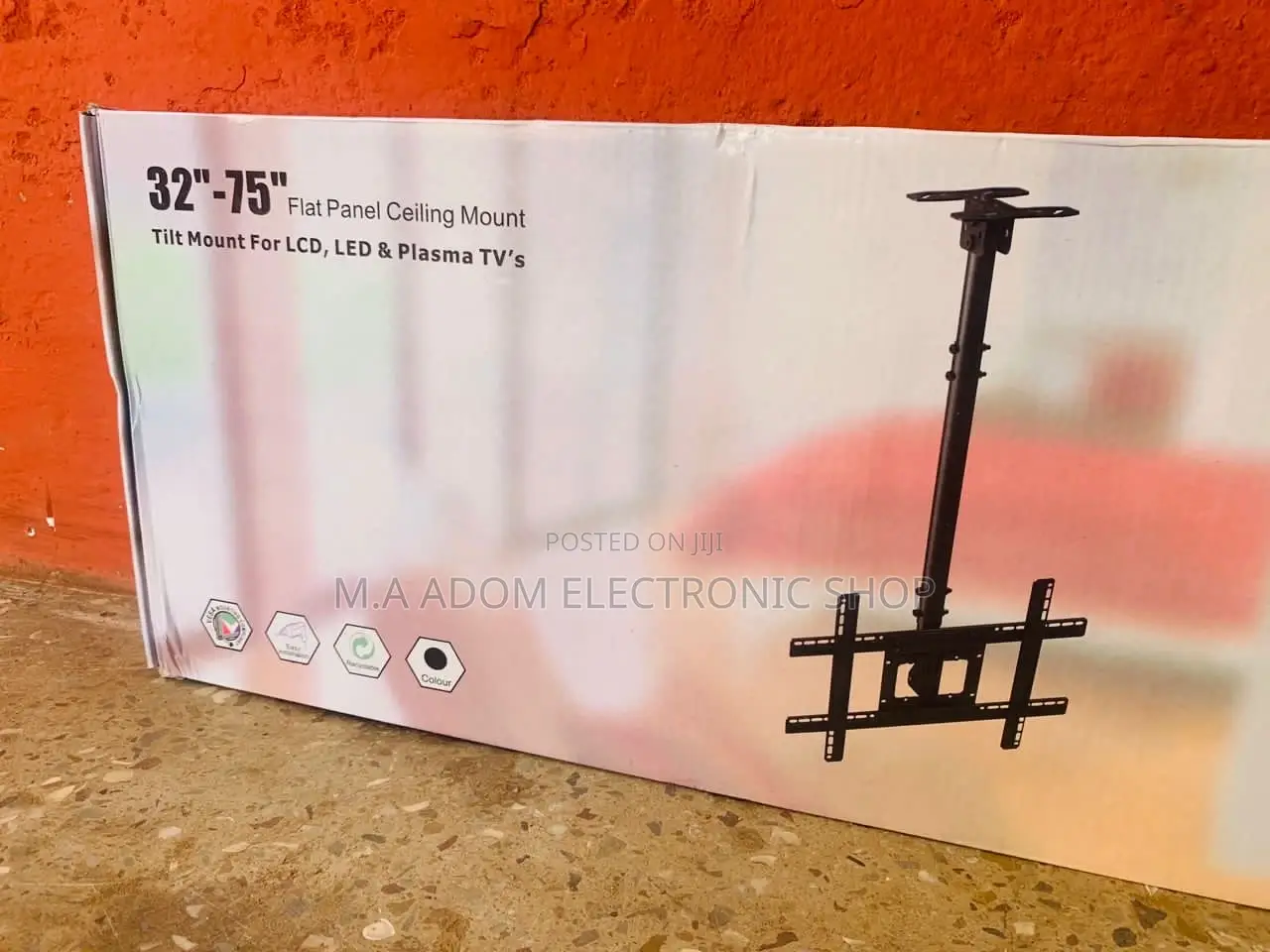 Affordable Ceiling Wall Mount for 32”-75” Tv(Black) 