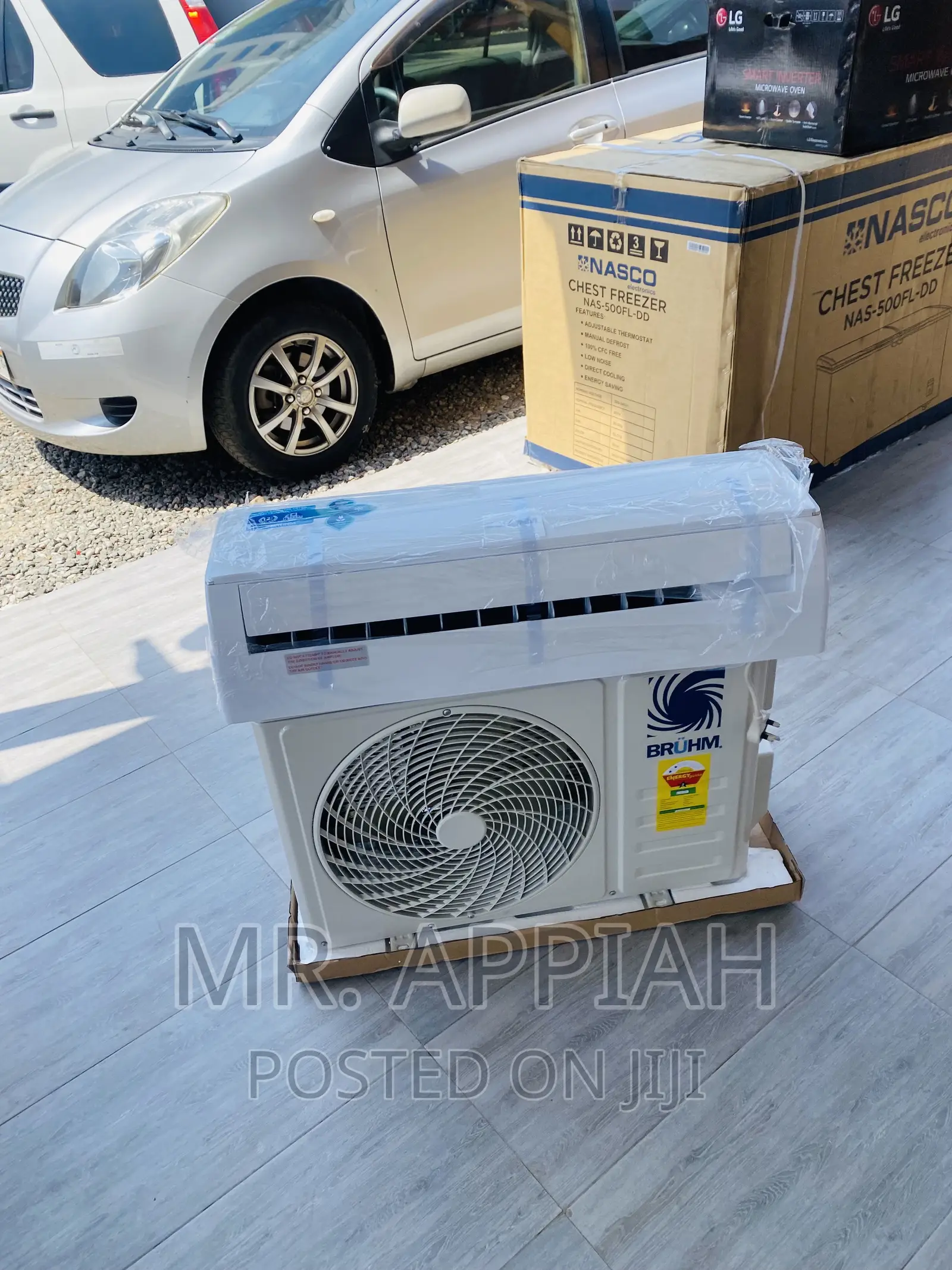 Fast Cooling Bruhm 1.5HP R410 Split Type Electric Ac(White)