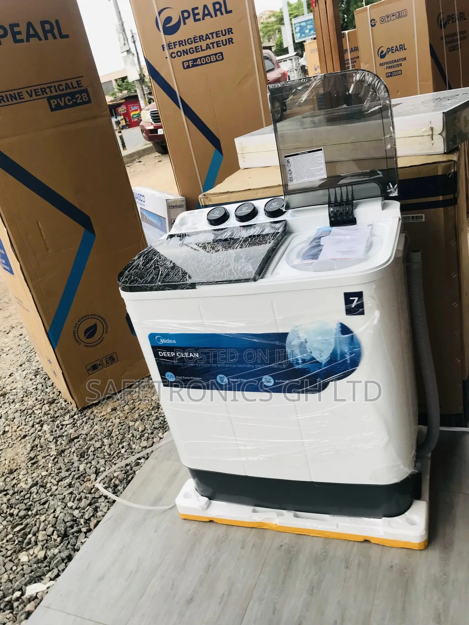 Semiautomatic Topload Midea 7kg Washingmachine Blue/White