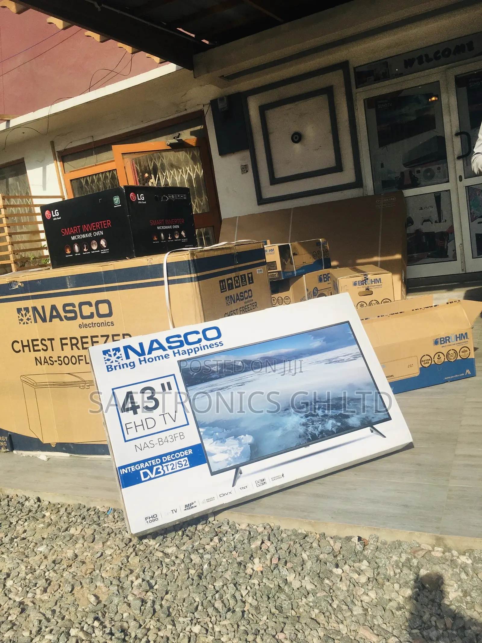  LED Glossy Nasco 43 Inches Black Satelliet Digital Tv