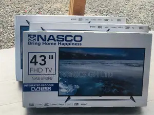 Black 43 Inches Glossy LED Digital Satelliet Nasco Tv