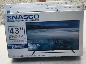 Black 43 Inches Glossy LED Digital Satelliet Nasco Tv