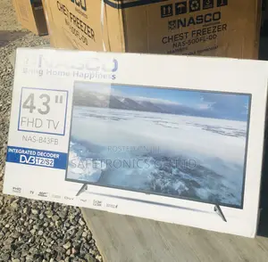 Glossy Black 43 Inches Nasco FHD Digital Satelliet LED Tv