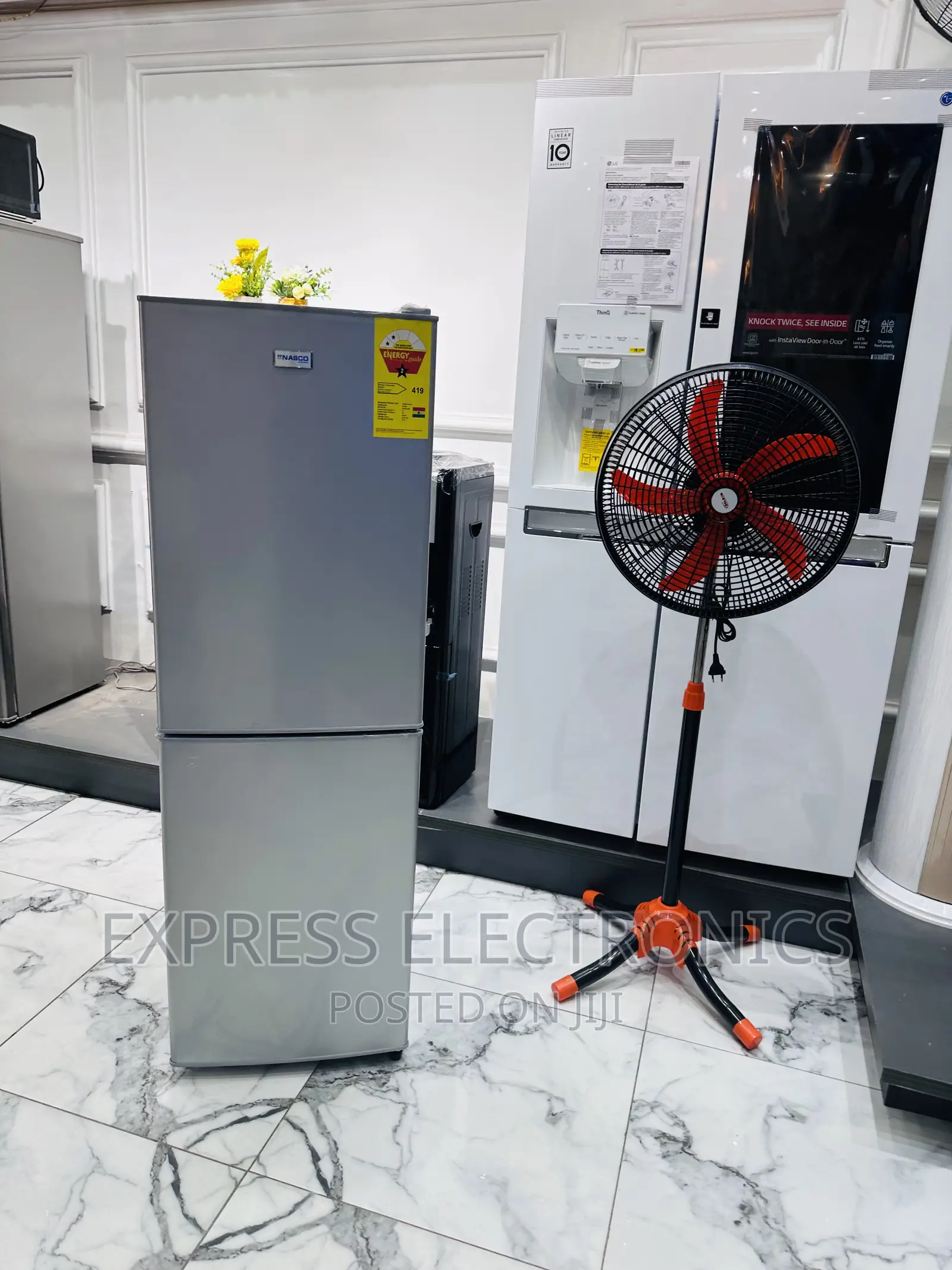 Authentic New Grey Nasco Double Door Fridge Nasd2-20fl