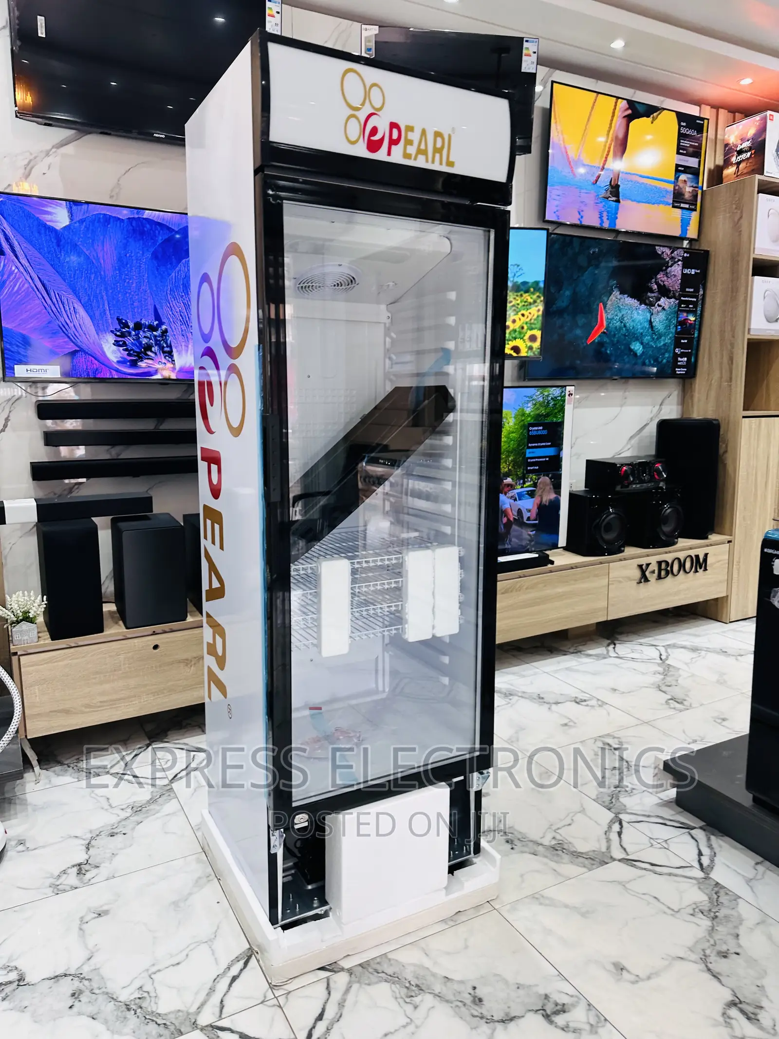 Vertical Display Fridge Pearl PVC 28 ,220litres
