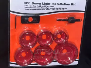 9pcs Down Light Drill Kit Hole Saw Set