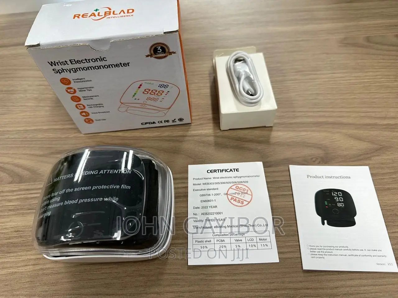 Quality Wrist Rechargeable Bp Monitor With 3 Years Warranty