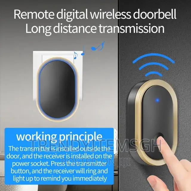 300m Wireless Waterproof Remote Doorbell