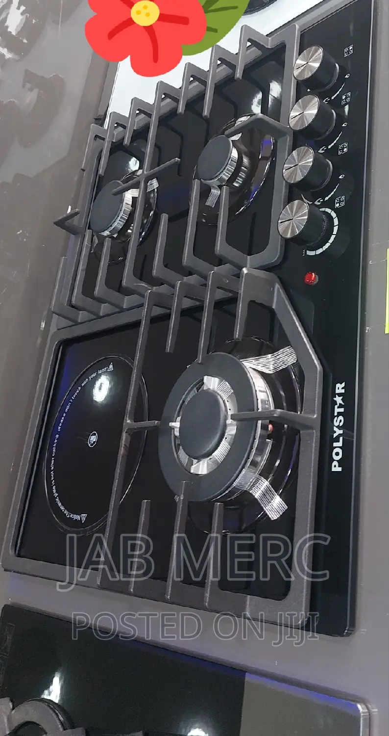 Polystar Promo Gas + 1 Electric Hob 4 Burner Built in Hob