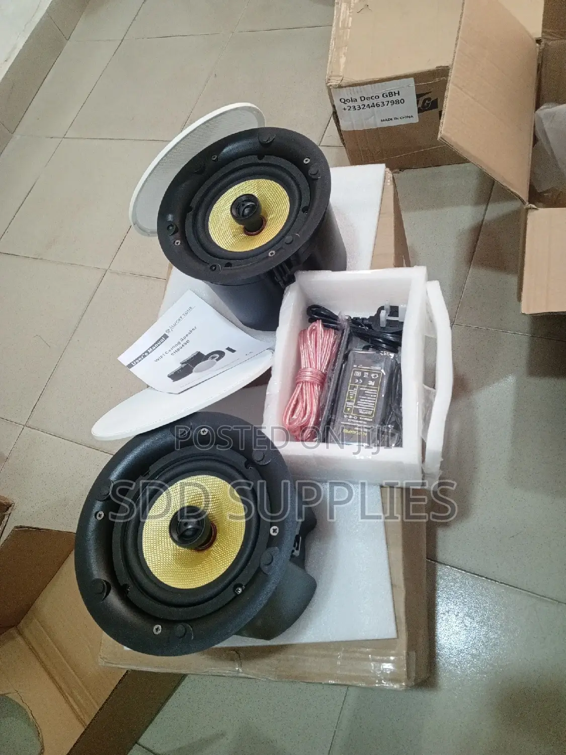 Dual Cone High End Wifi Bluetooth Ceiling Speaker Wit Remote