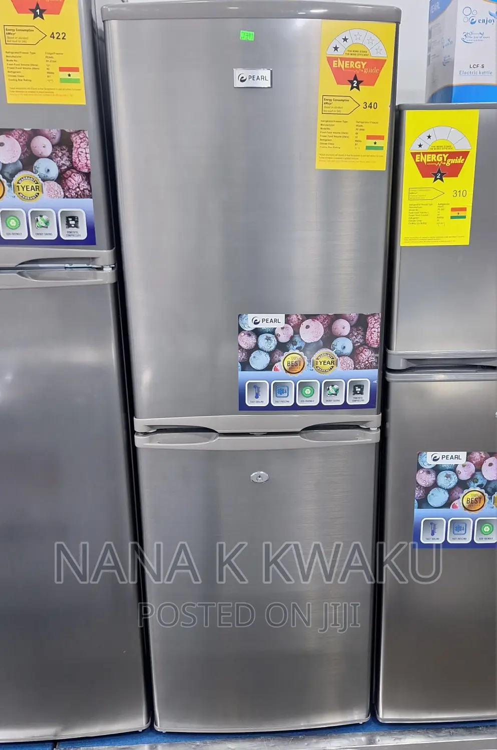 Down Freezer Pearl Pf200b Double Door Fridge