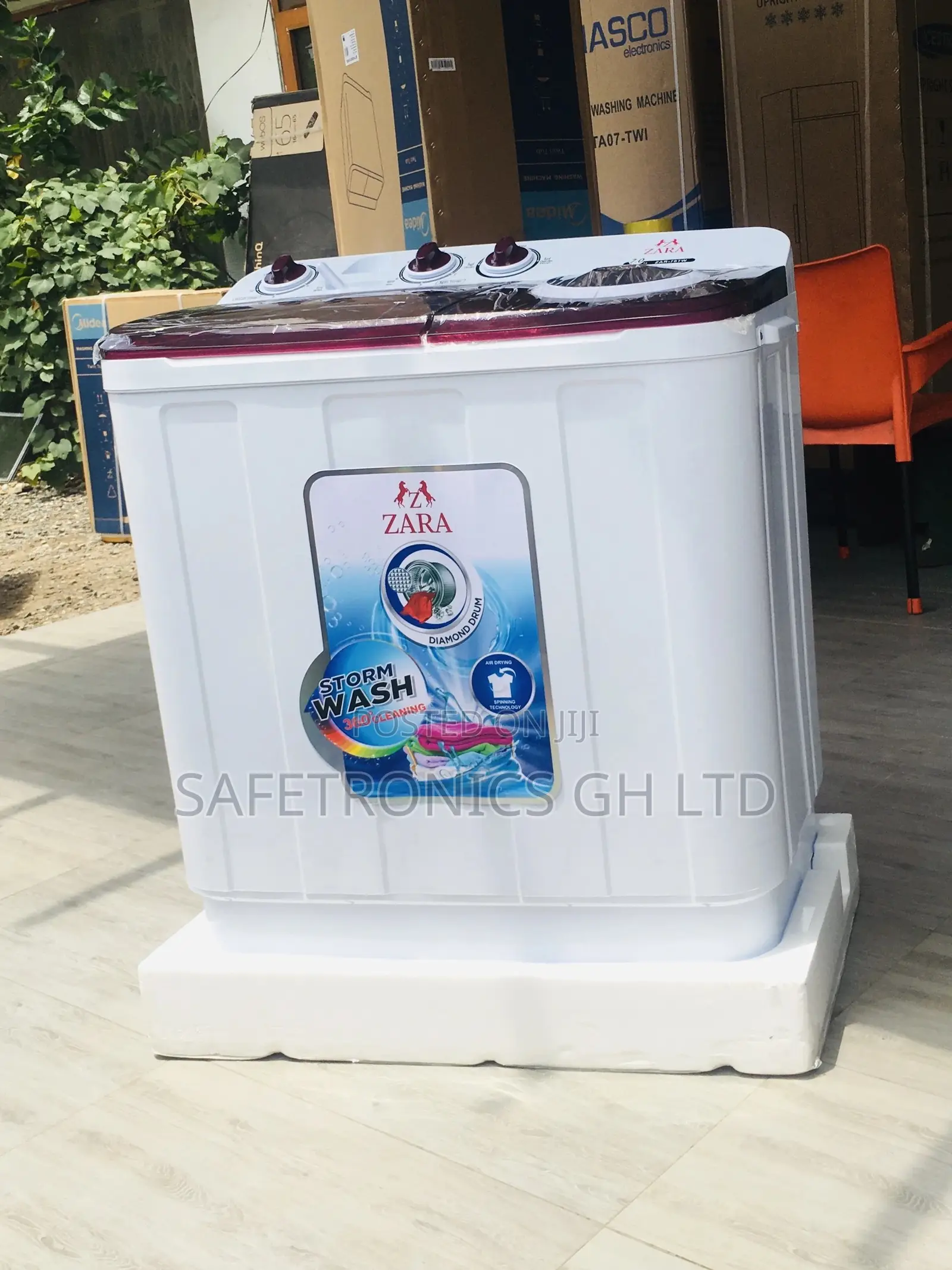 Red/White Washingmachine Topload Semiautomatic 7kg Zara
