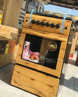 Light Wooden 4 Gas Burner Oven With Grill 50x50 Volcano
