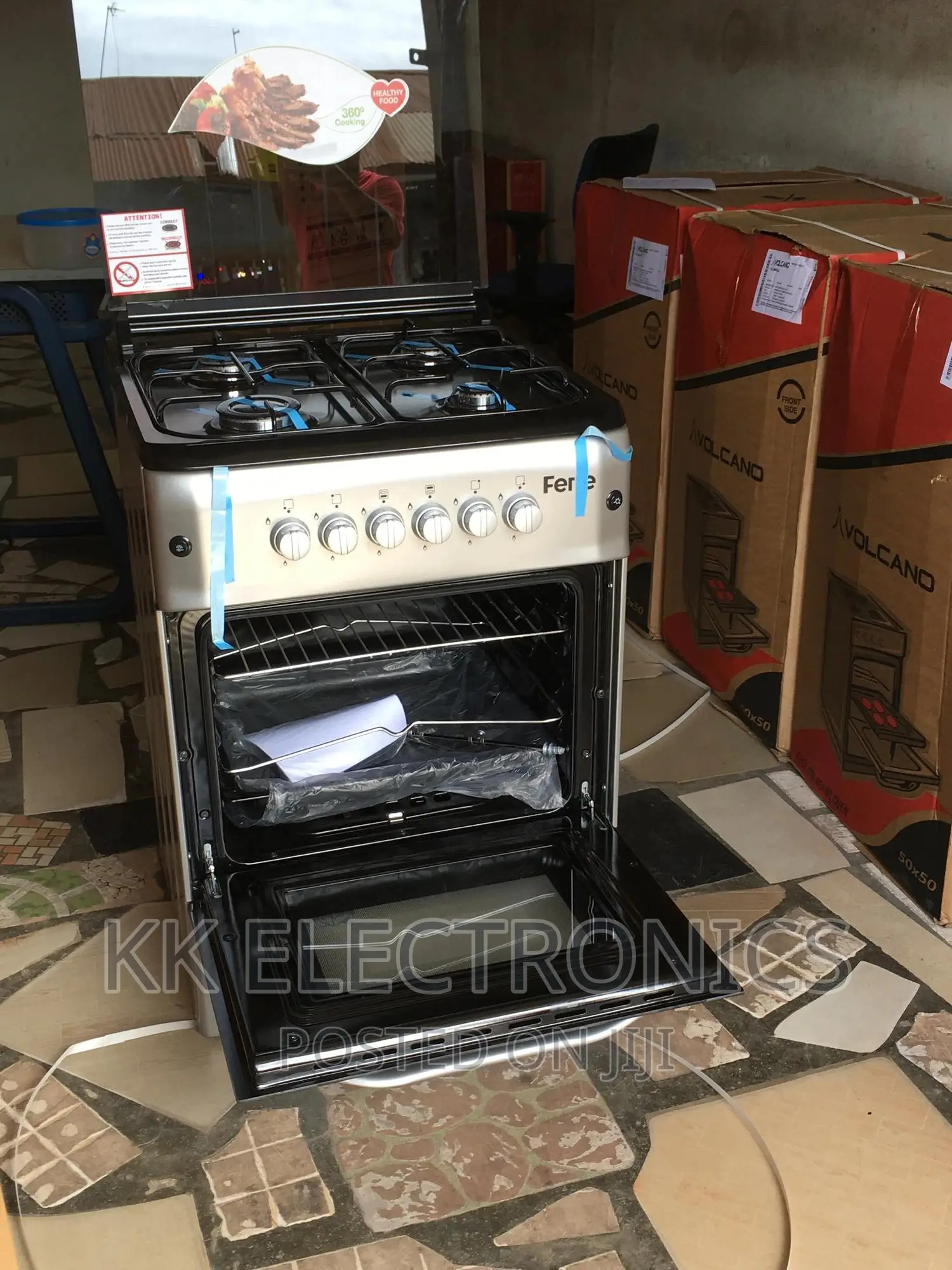 Gray 60x60 Ferre Gas Cooker Designed in Italy in Accra Metropolitan