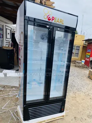 Brand New Pearl PVC-662-2B Double Door Display Fridge.