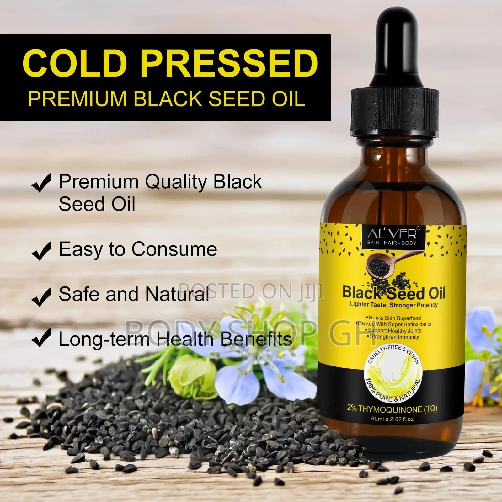Black Seed Oil - 100% Cold Pressed Premium Black Seed Oil