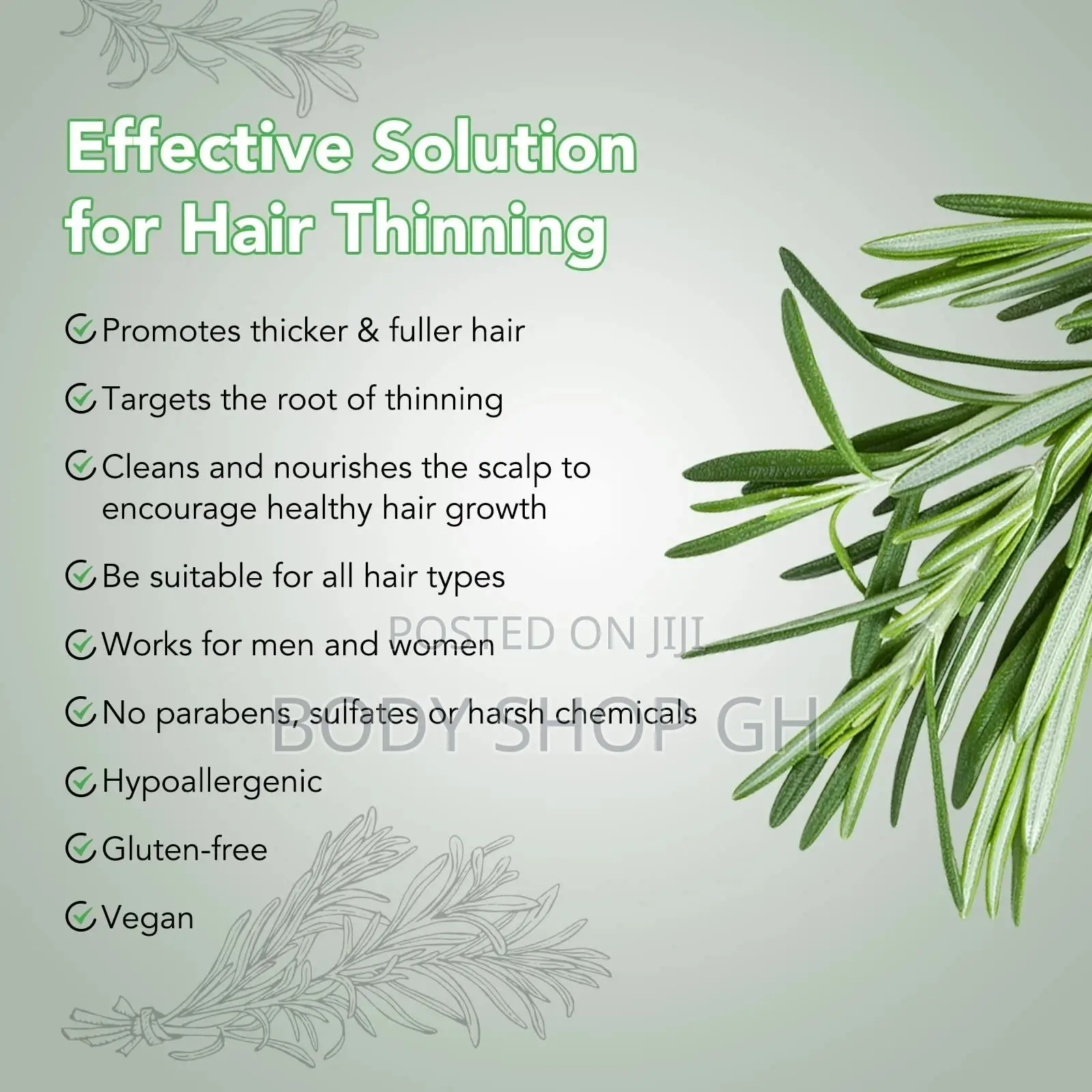 Rosemary Strengthening Shampoo With Biotin for Hair Growth