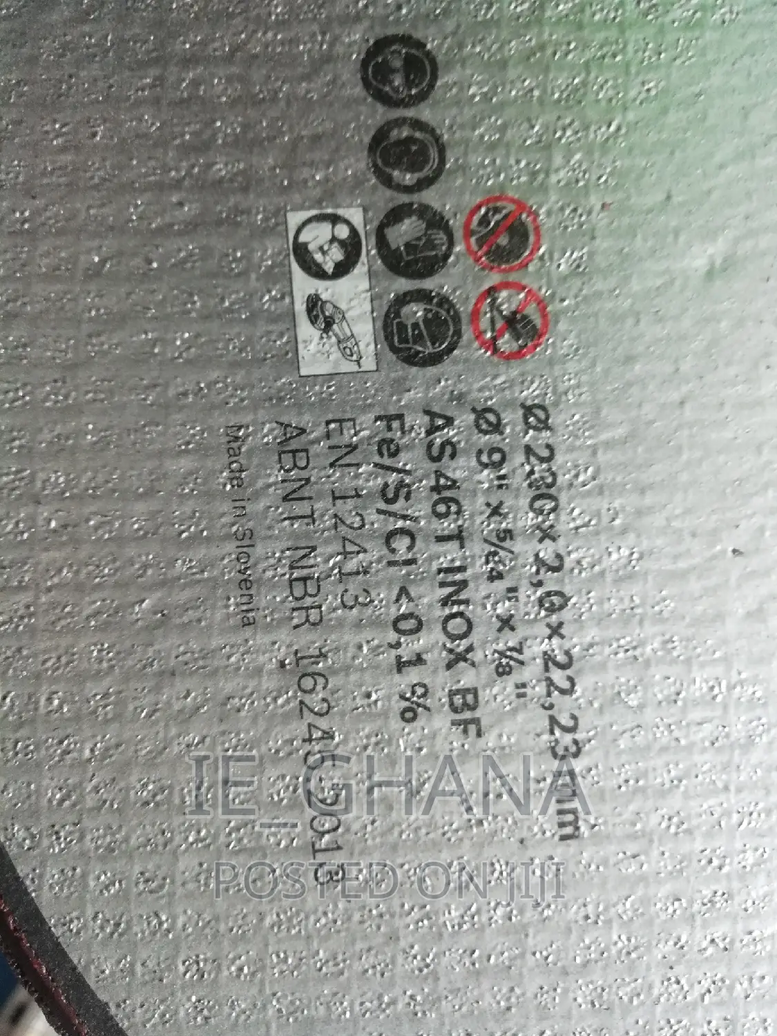 Inox or Stainless Steel Cutting Disc 230mm