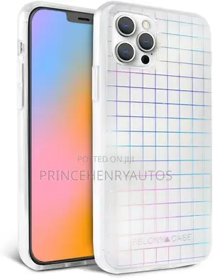 FELONY Stylish Holographic Grid iPhone 14 Pro Case