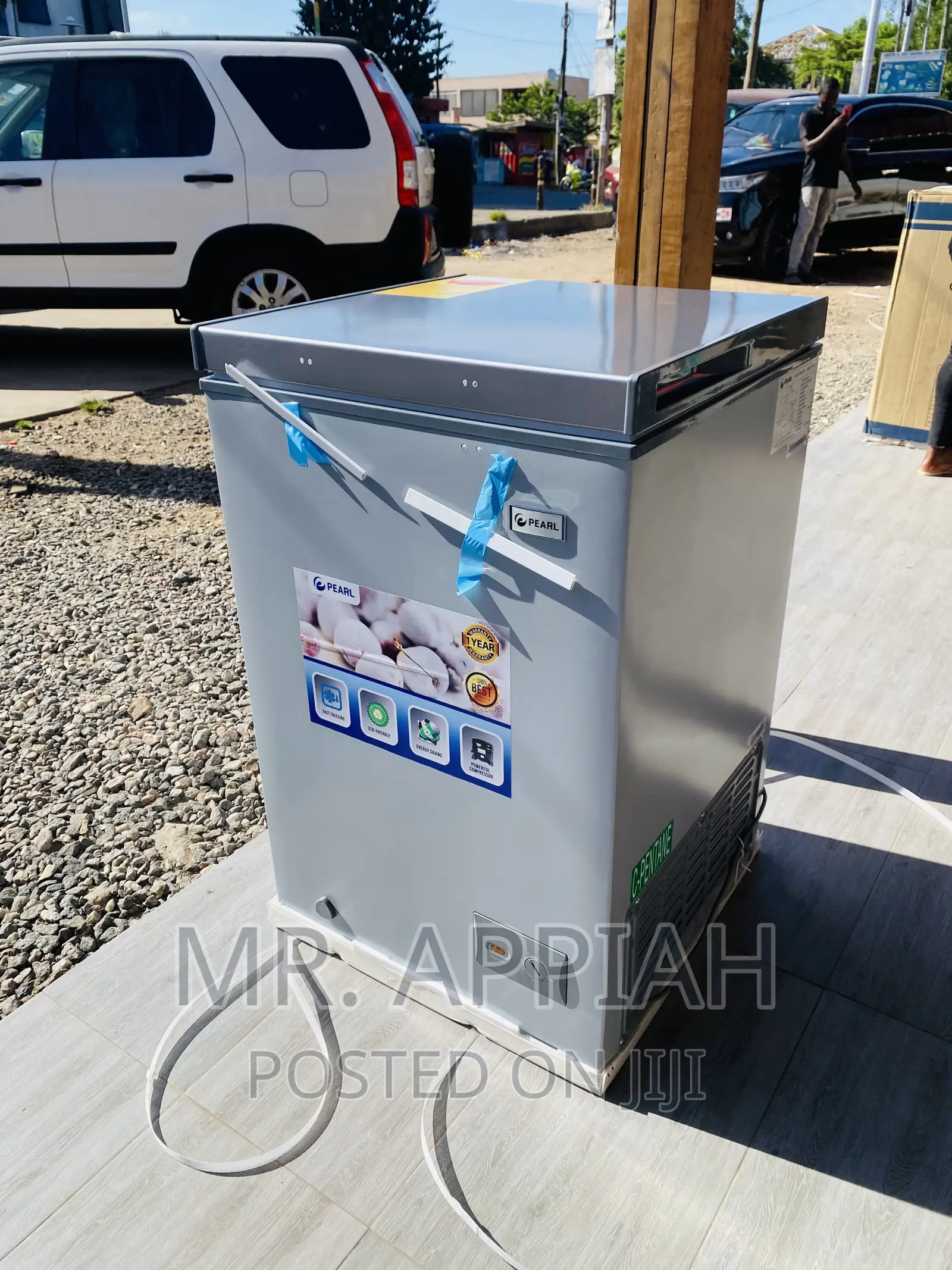 Super Quality Pearl PCF-127 1 Door Electric Freezer,Gray.