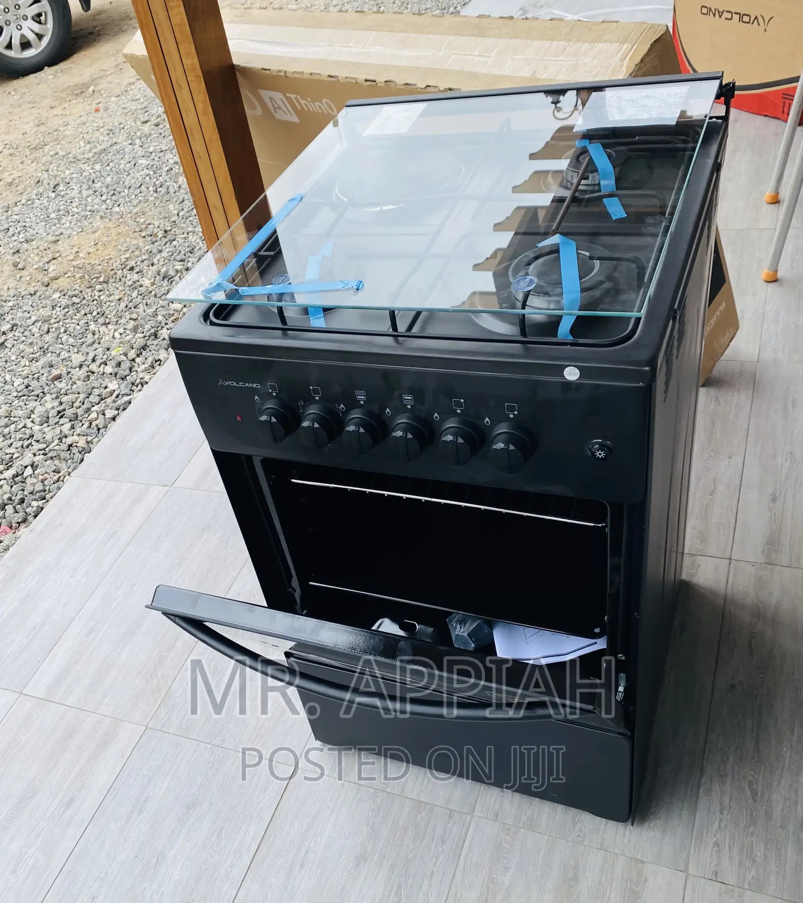 Buy Original Volcano 50x50 3 Gas + 1 Electric Burner(Black)