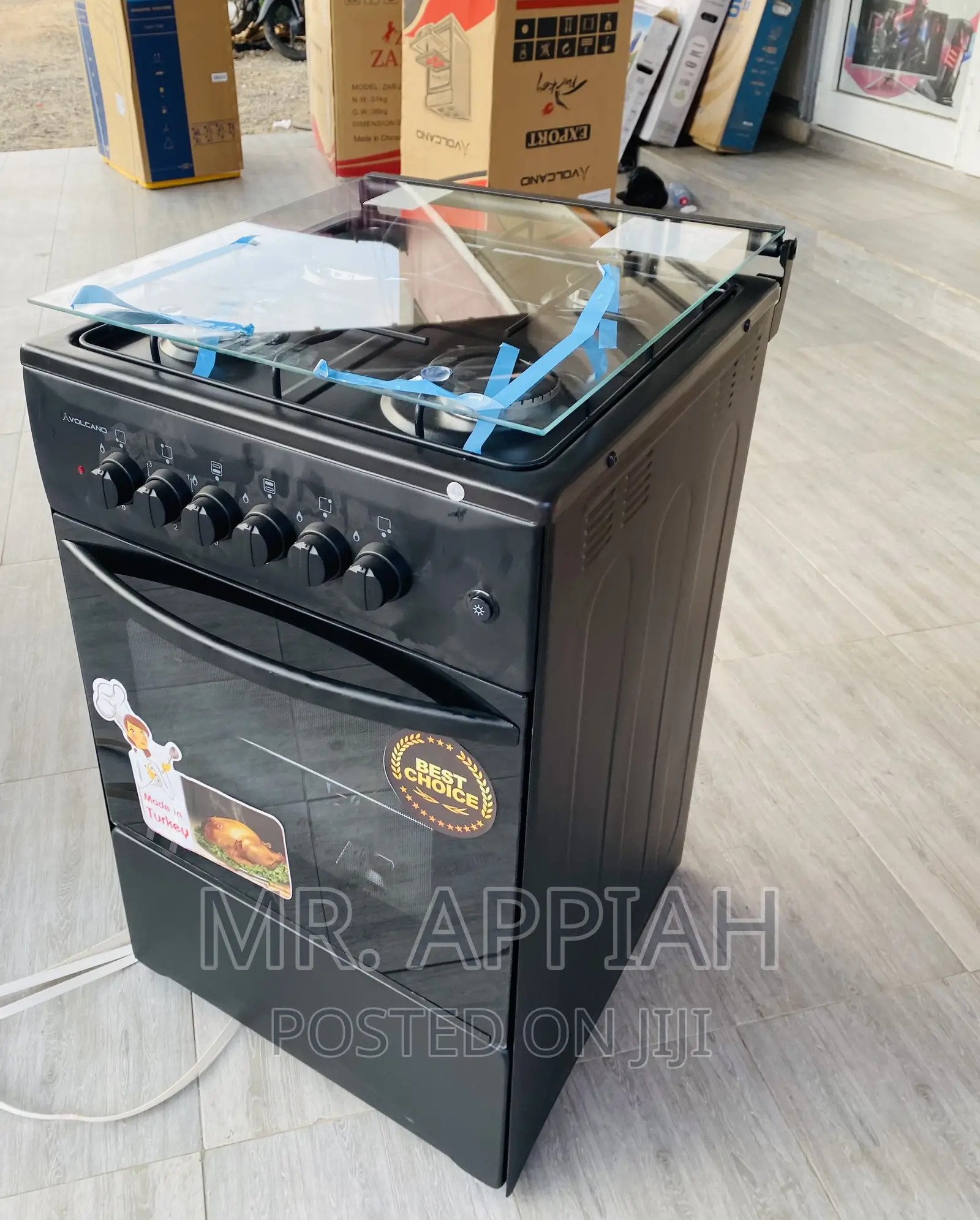 Buy Authentic Volcano 50x50 3 Gas + 1 Electric Burner,Black