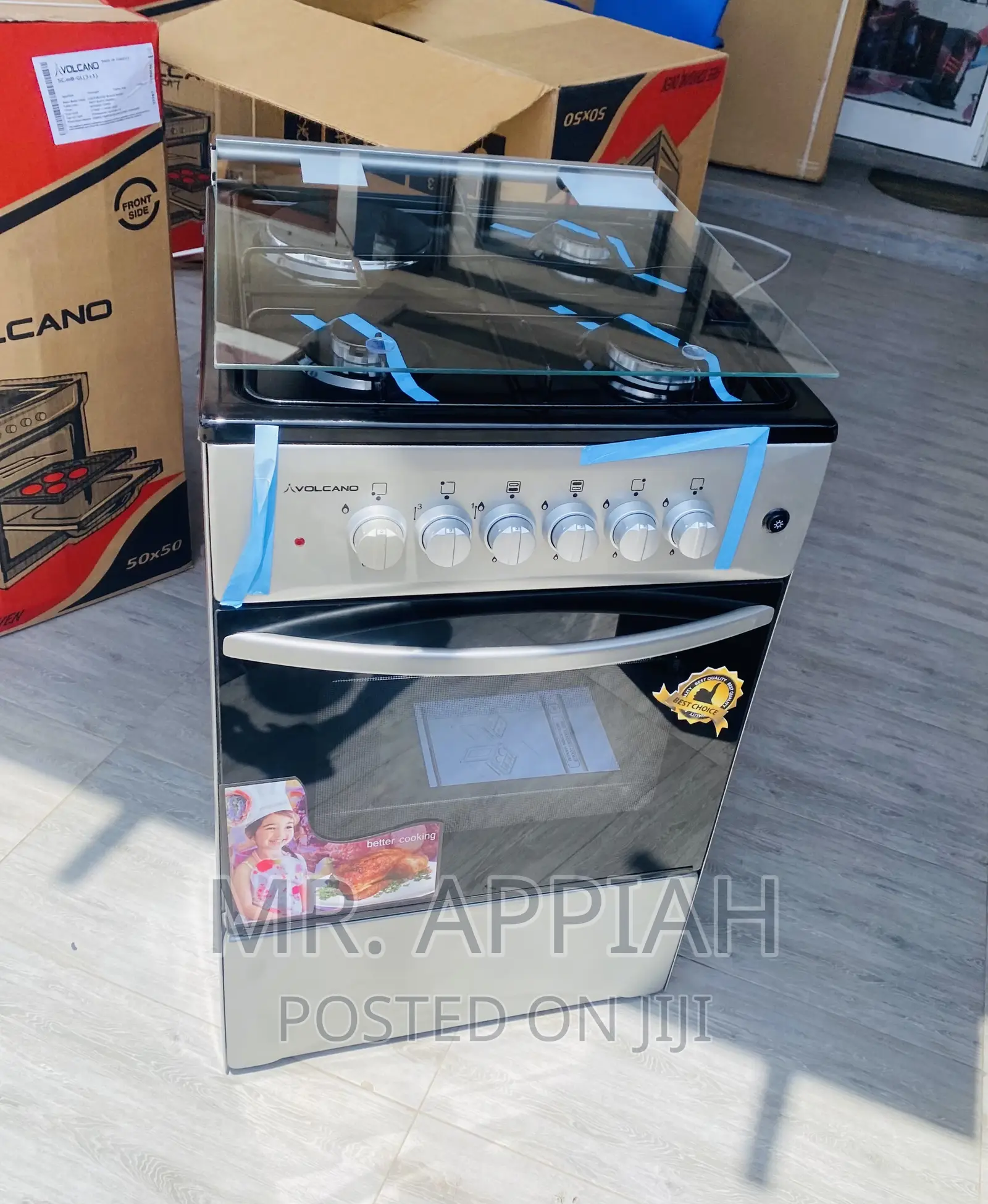 Buy High Quality Volcano 50x503 Gas +1 Electric Cooker,Gray
