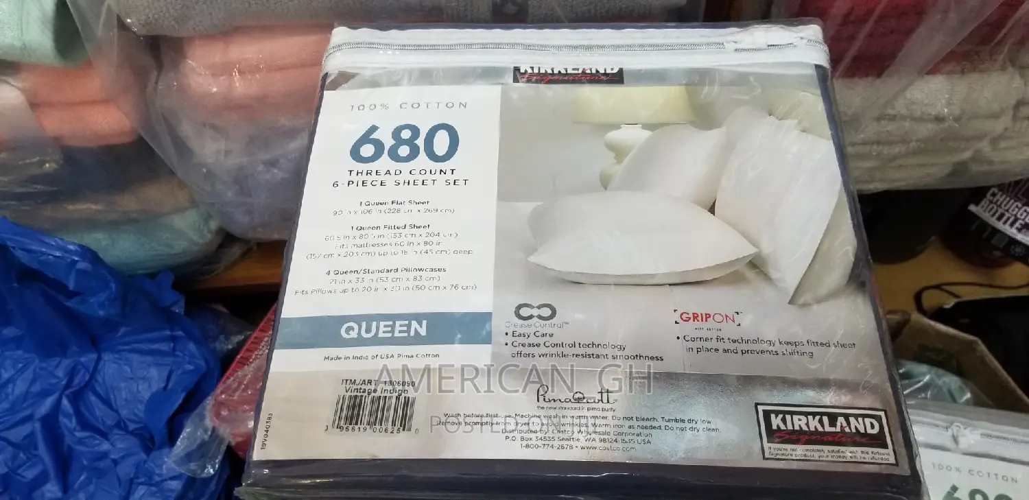 Kirkland 680 Thread Count 100% Cotton 6 Pieces Sheet Set