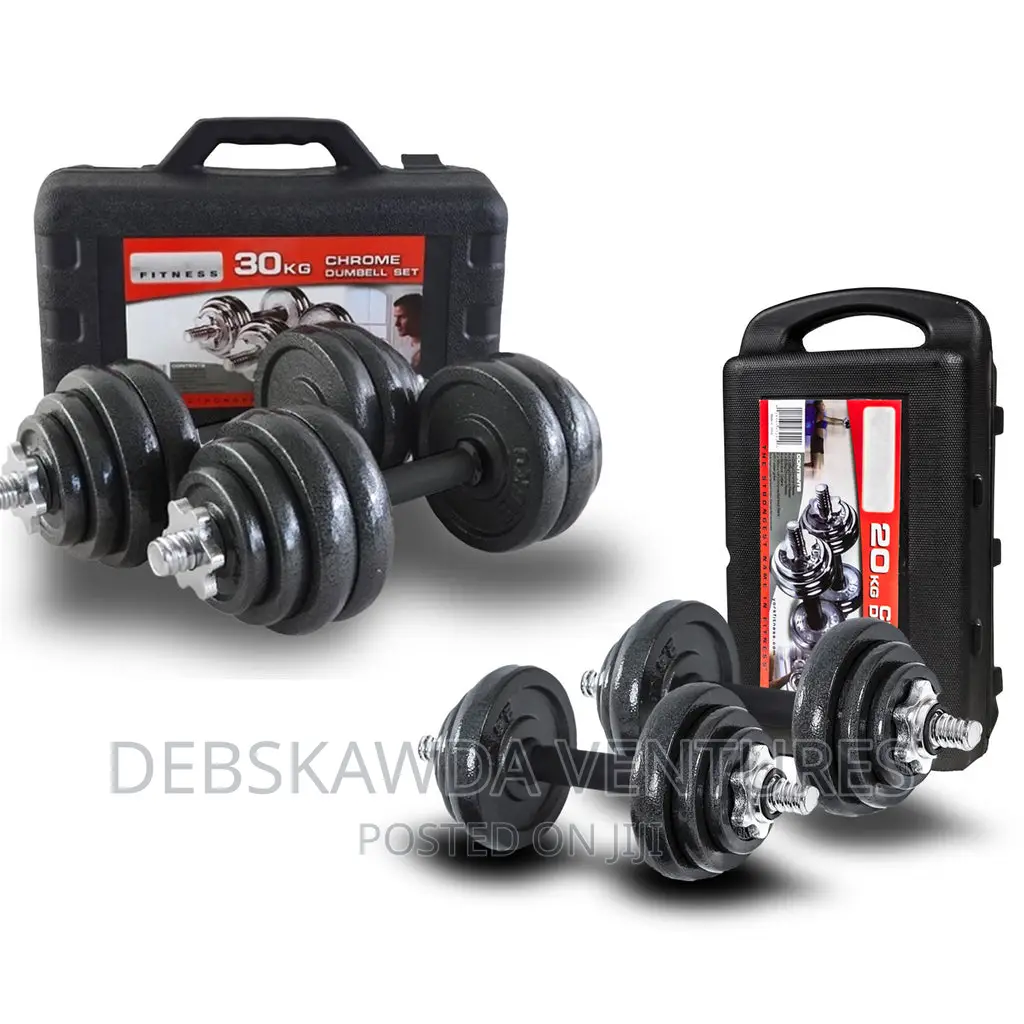 Chrome 30kg Adjustable Dumbbells