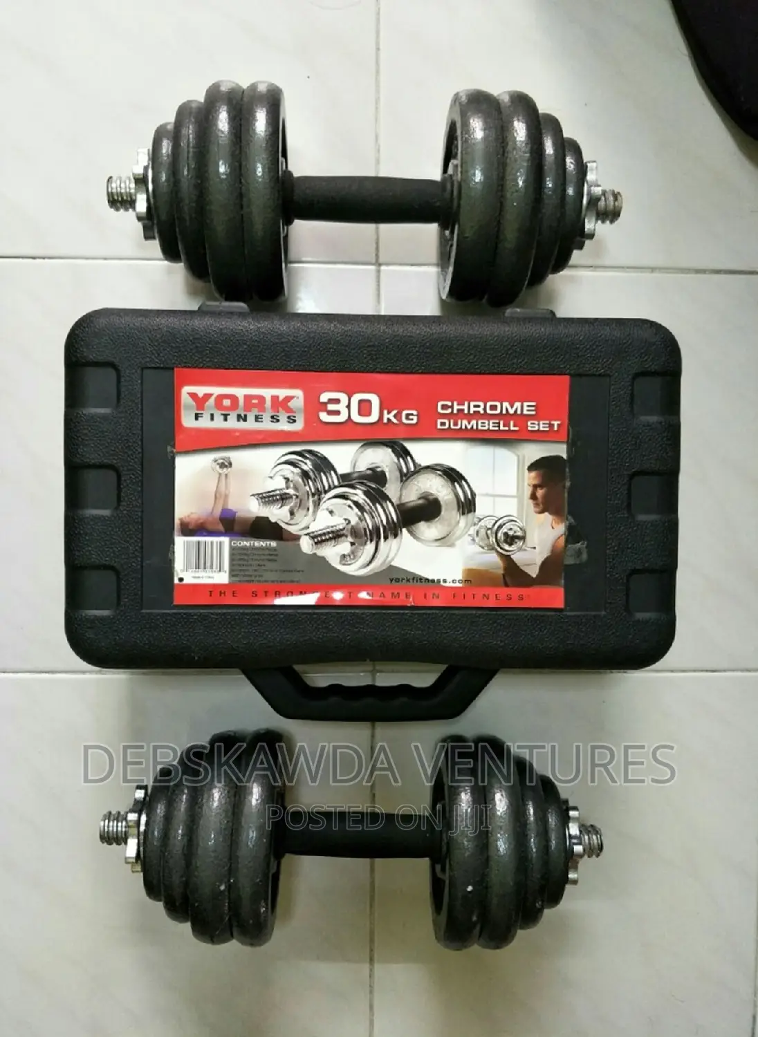 Chrome 30kg Adjustable Dumbbells