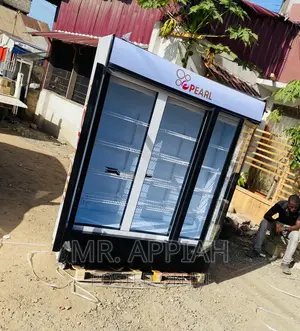 Classic Designed Pearl PVC-150 3 Doors Display Fridge.