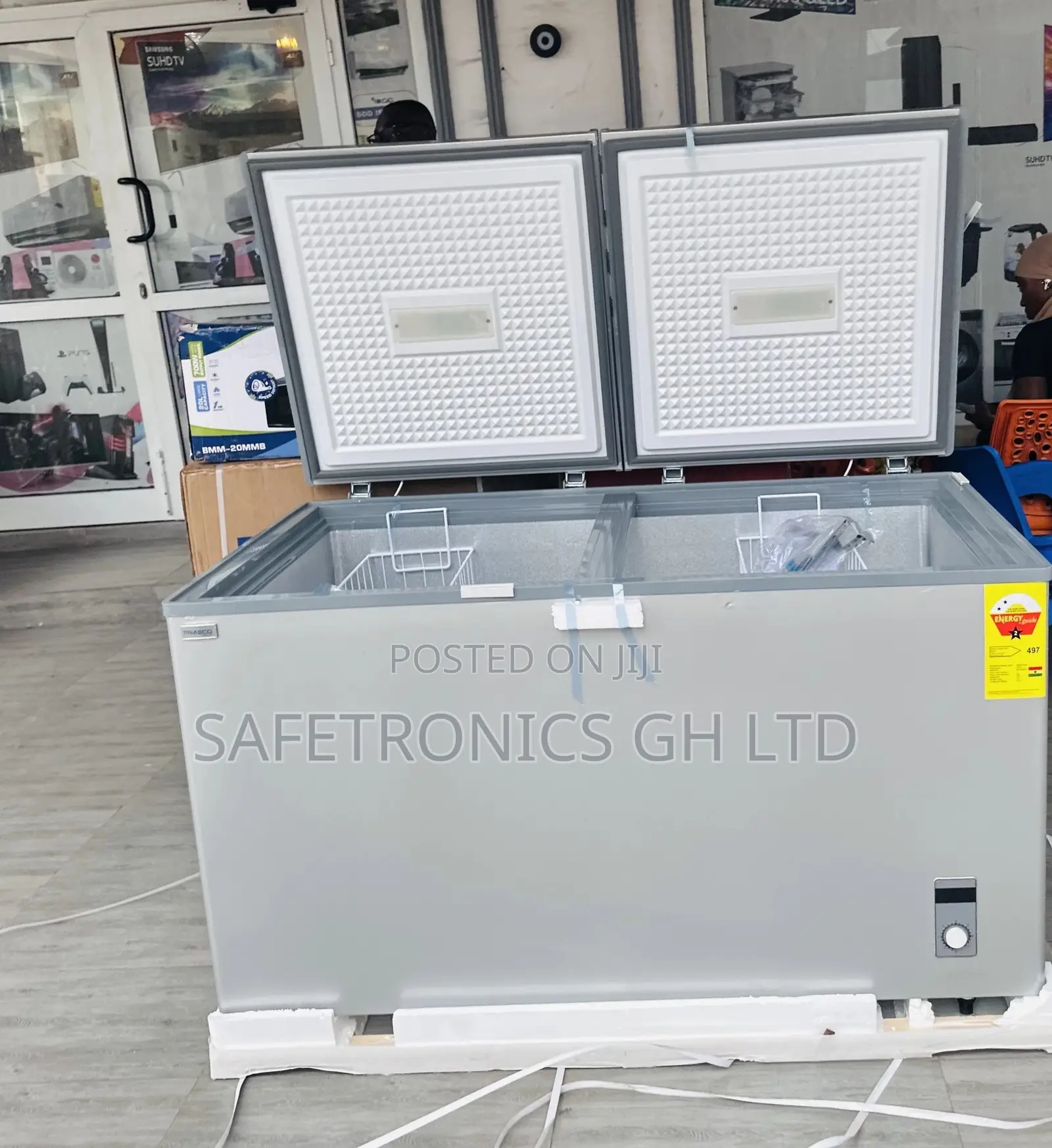 425 Liters Chestfreezer Gray Doubledoor Nas500fc Electric