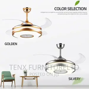 Ceiling Fans Light With Remote Control and Foldable Blades
