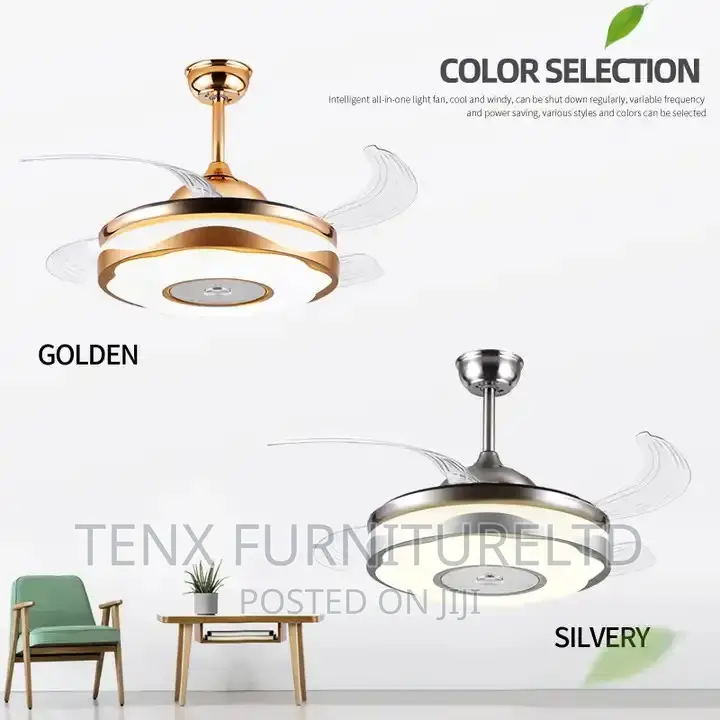 Ceiling Fans Light With Remote Control and Foldable Blades