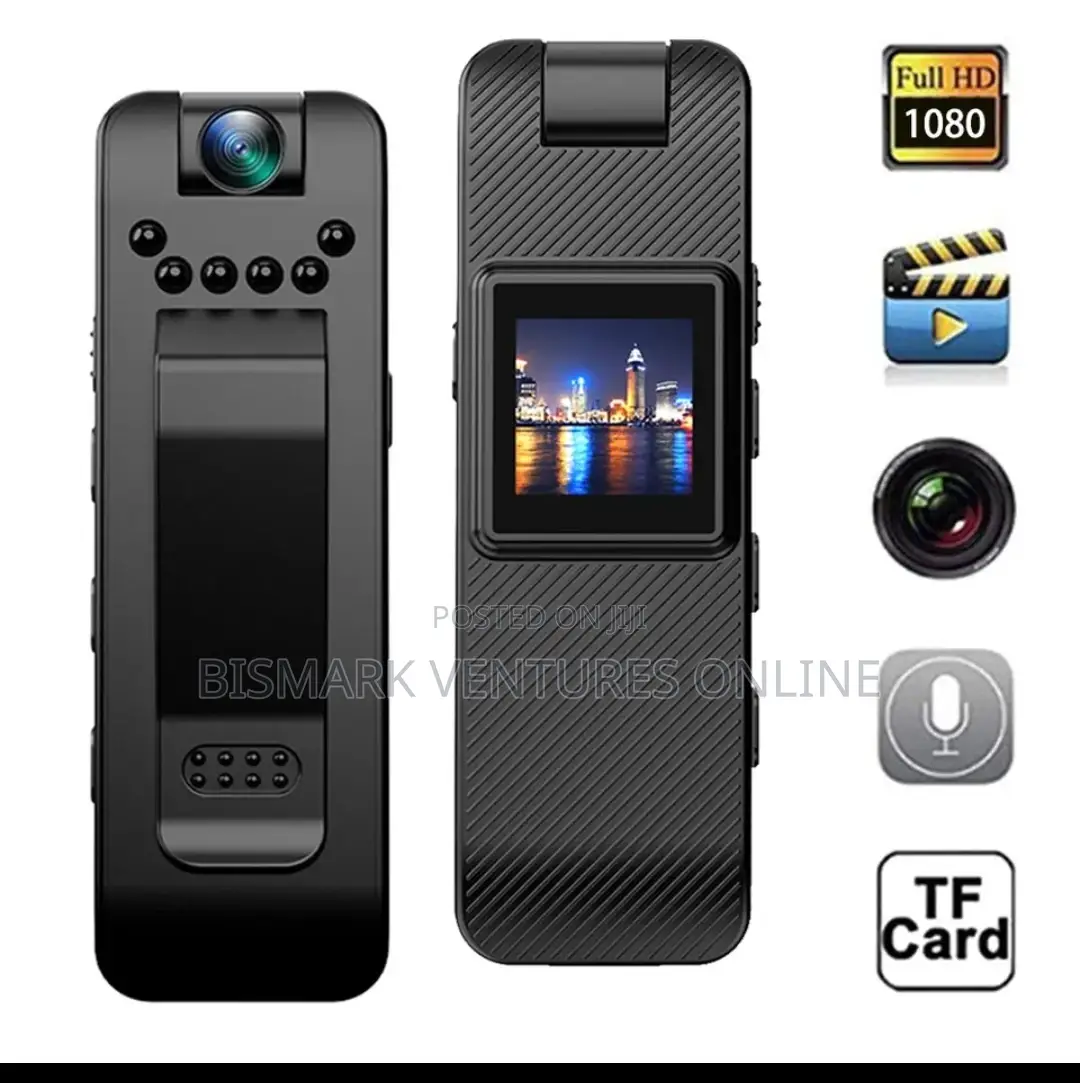 Mini Body Worn Spy Camera With LCD Screen