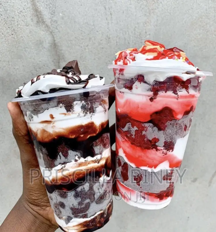 Chocolate and Red Velvet Cake Parfait