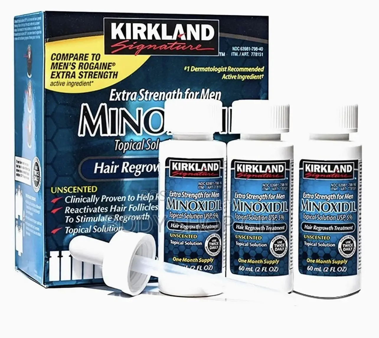 Kirkland Minoxidil Solution - [ Made in USA / Undiluted ]