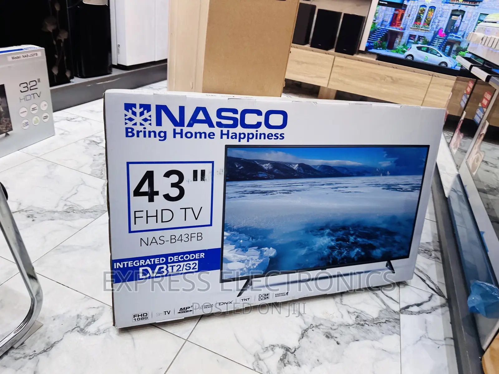 Get a New Nasco Tv FHD Satellite Digital 43”Tv