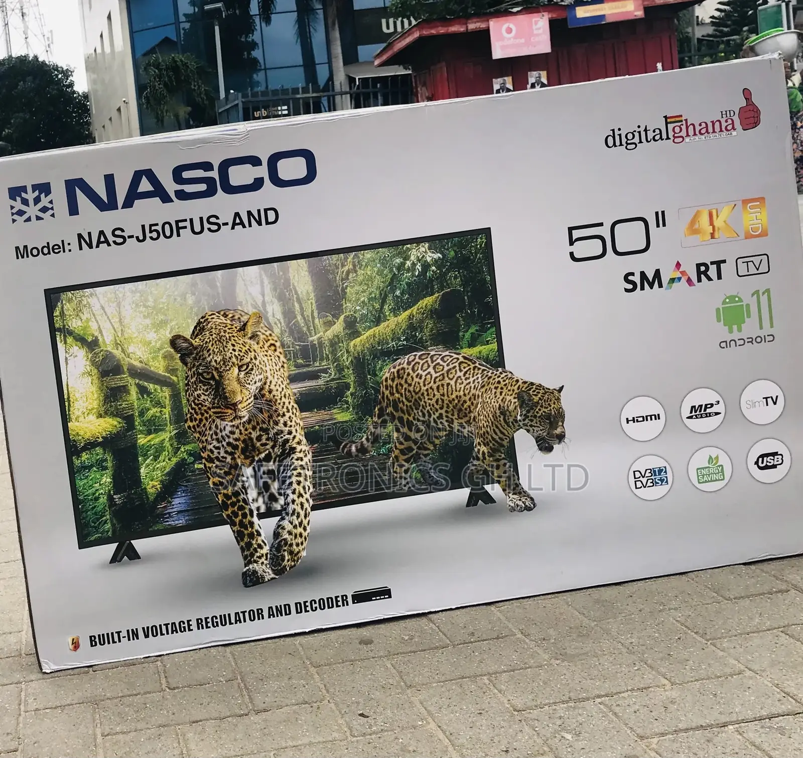Smart Nasco Glossy LED Black 50 Inches Tv