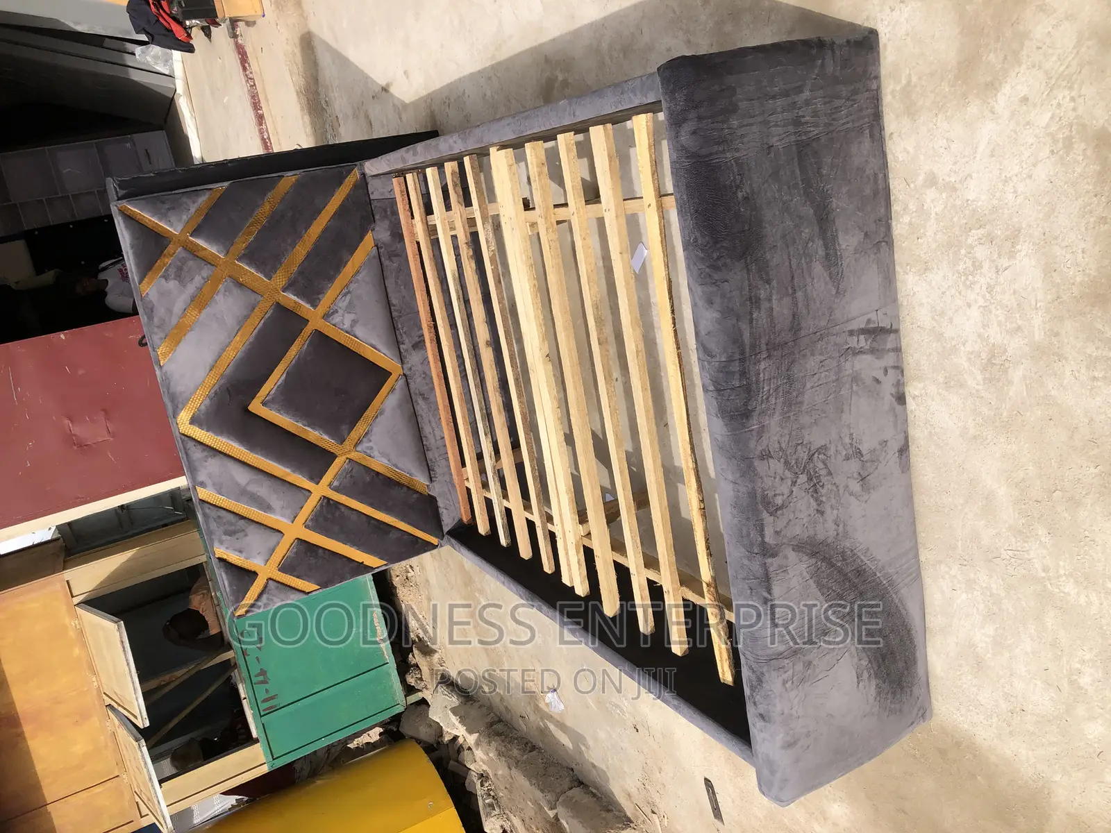 Design Fabric Material Bed Frame