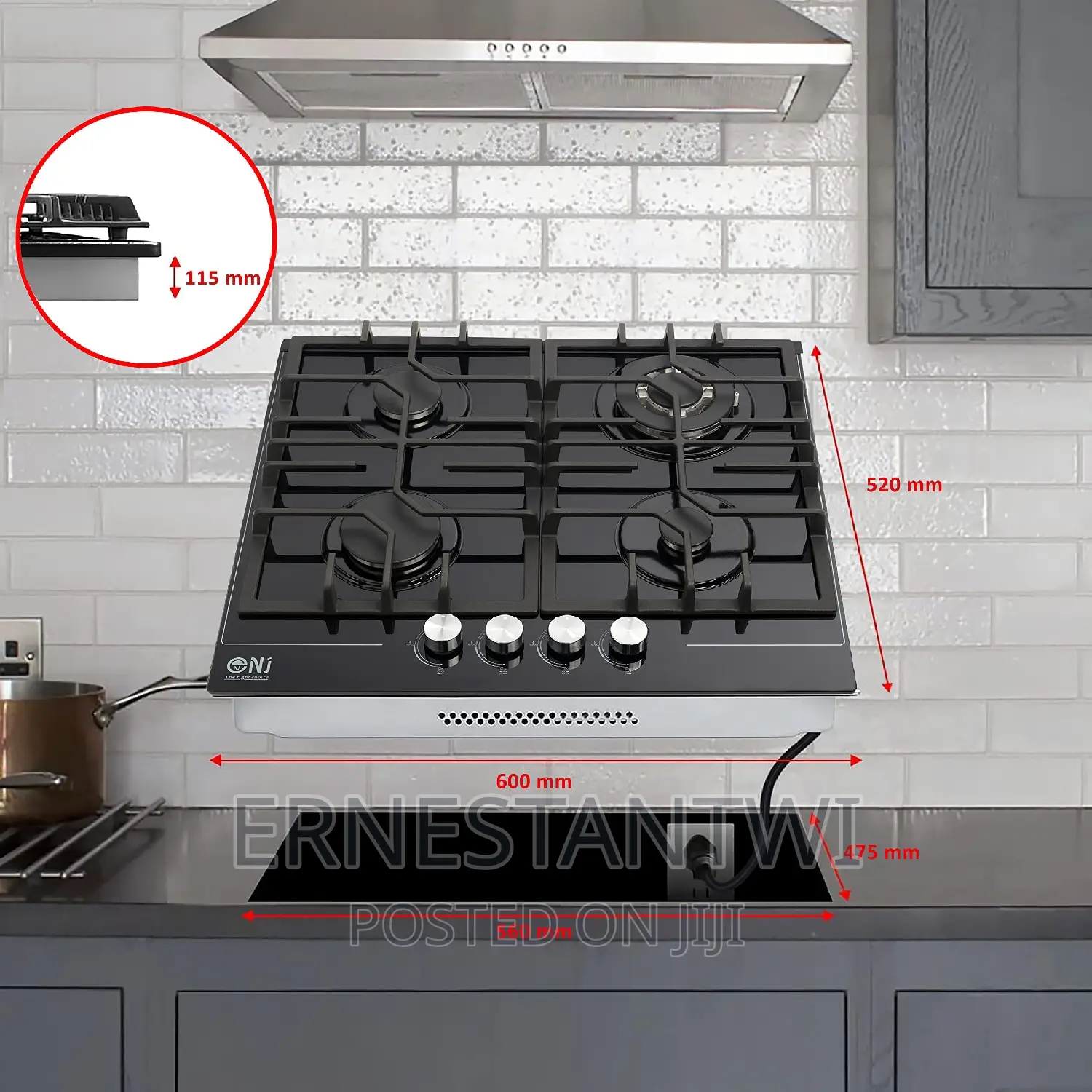 60cm Built-in Glass Gas Hob From Thermomaster, UK