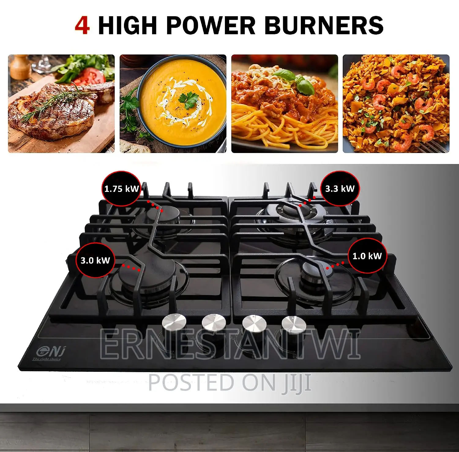 60cm Built-in Glass Gas Hob From Thermomaster, UK